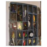 Fishing Tackle Box with Assorted Lures and Terminal Tackle