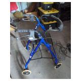 Medline Guardian Four-Wheel Rollator Walker with Seat and Basket