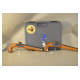 A Pair Of Italian Pedersoli Kentucky Style .45 Caliber Blackpowder Pistols,