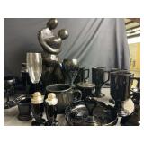 Black Glass Serving Dishes