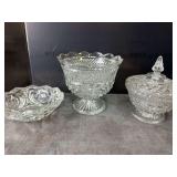 Wexford Footed Bowl and 2 Serving Dishes