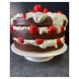 Ceramic Covered Cake Plate and Cover