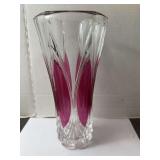 Cranberry Crystal Vase
