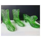 Green Glass Slippers and Boot