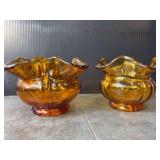 Fenton Amber “Rose Bowl”