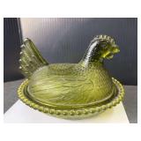 Indiana Glass Hen on Nest