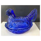 Blue Hen on Nest