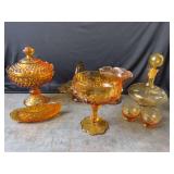 Amber Glass Basket - Compote and Other