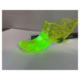 Uranium Glass Slipper