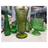 Vintage Green Glassware