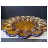 Carnival Glass Egg Plate