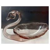 Art Glass Swan Vase