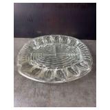 Vintage L.E Smith Clear Deviled Egg Tray