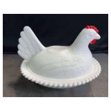 Vintage Indiana Glass Hen on Nest