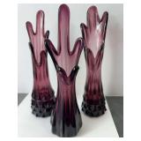 Amethyst MCM Swung Vases - 3