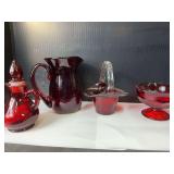 Vintage Red Glass Decor
