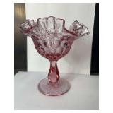Fenton Colonial Pink Ruffled Vase