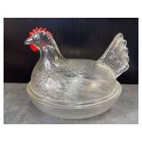 Early Indiana Glass Hen on Nest