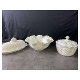 Fenton (marked) Hobnail Milk Glass - 3