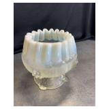 Antique Northwood White Opalescent Rose Bowl