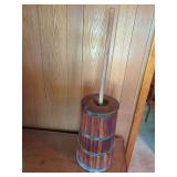 Wooden Butter Churn with Plunger