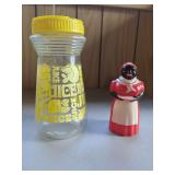 Aunt Jemima Syrup Dispenser and Juice Jar