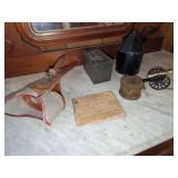 Stereoscope, War Ration Book, and Metalware