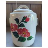 Racy Pottery Floral Motif Cookie Jar
