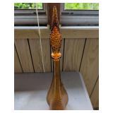 Amber Glass Decanter with Stopper