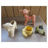 Ceramic Animal Form Planter Assortment