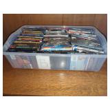 DVD and Blu-ray Movie Collection in Storage Bin