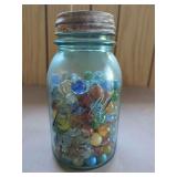 Ball Mason Jar with Marbles