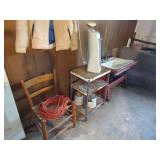 Utility Sink, Metal Rolling Cart, and Electric Heater