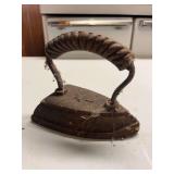 Cast Iron Sad Iron with Twisted Handle
