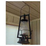 Metal Kerosene Lantern with Clear Glass Globe