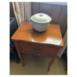 Atlas Sewing Machine in Cabinet with Accessories and Ceramic Basin