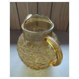 Textured Glass Pitcher with Handle