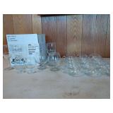 Assorted Clear Glass Stemware and Handled Bowls