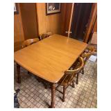 Wooden Dining Table and Four Chairs