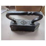 Cast Iron Sad Iron with Twisted Handle