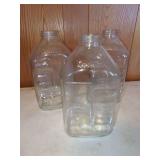 Set of Three Tropicana Glass Bottles