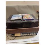 Webcor Record Player with 8-Track Player and Two Xbox 360 Games