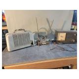 Radio Assortment Including Zenith Clock Radio and Archer FM Antenna