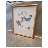 Framed "Flying High" Print by Norman Rockwell