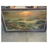 Clair A. Weikenaar, Oil on Canvas, Seascape