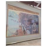Framed Print of Man with Sled Dogs