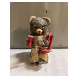 Plush Bear Toy with Metal Telephone Accessory