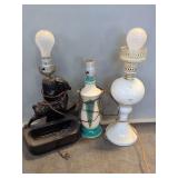 Ceramic Table Lamps, Assorted Styles, Group of Three