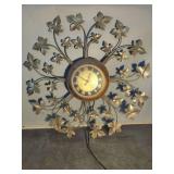 United Metal Leaf Electric Wall Clock