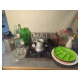Kitchenware Including Wade Lyn Ranch Bourbon Whiskey Bottle, Serving Plates, Juicer, and More